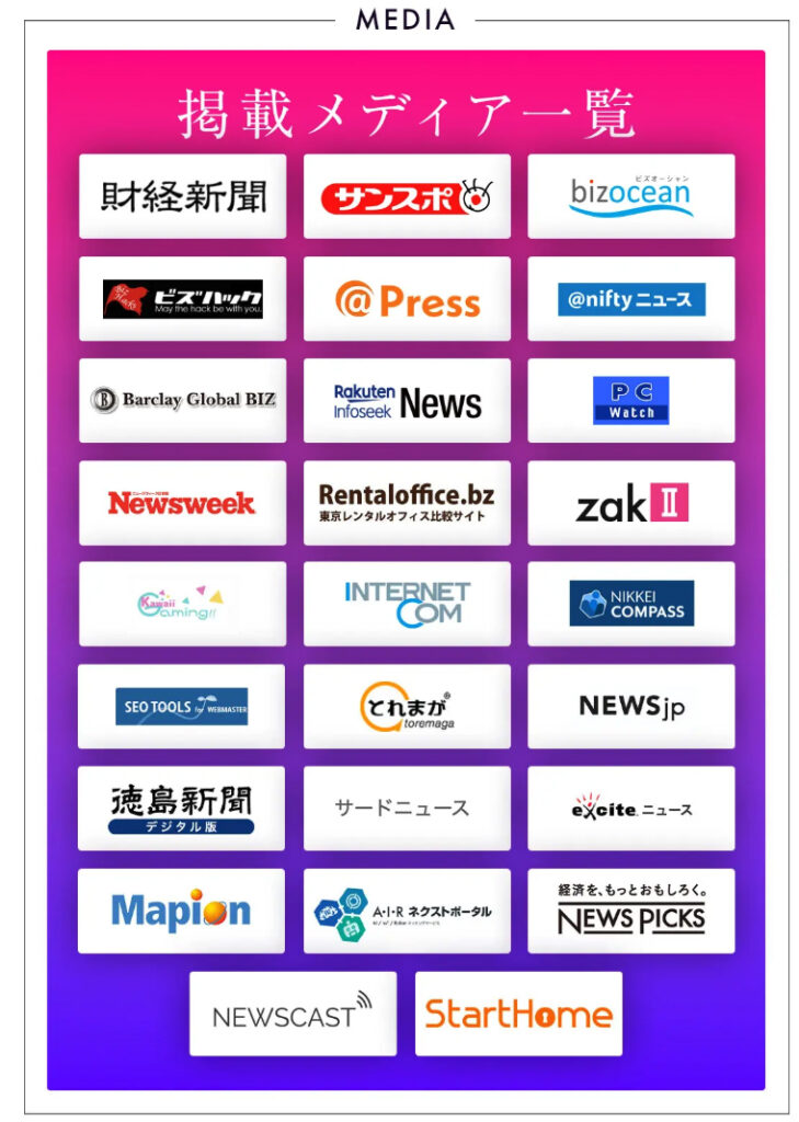 メディア掲載実績