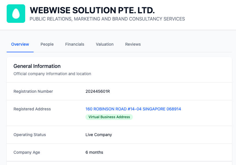 WEBWISE SOLUTION PTE. LTD.